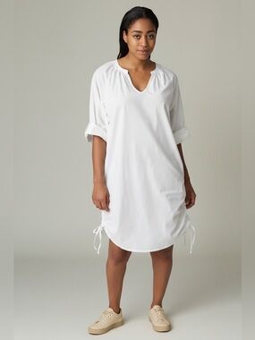 PrimaDonna Swim LaConcha SwimDress White Tunic with Drawstring Sides Size S/M